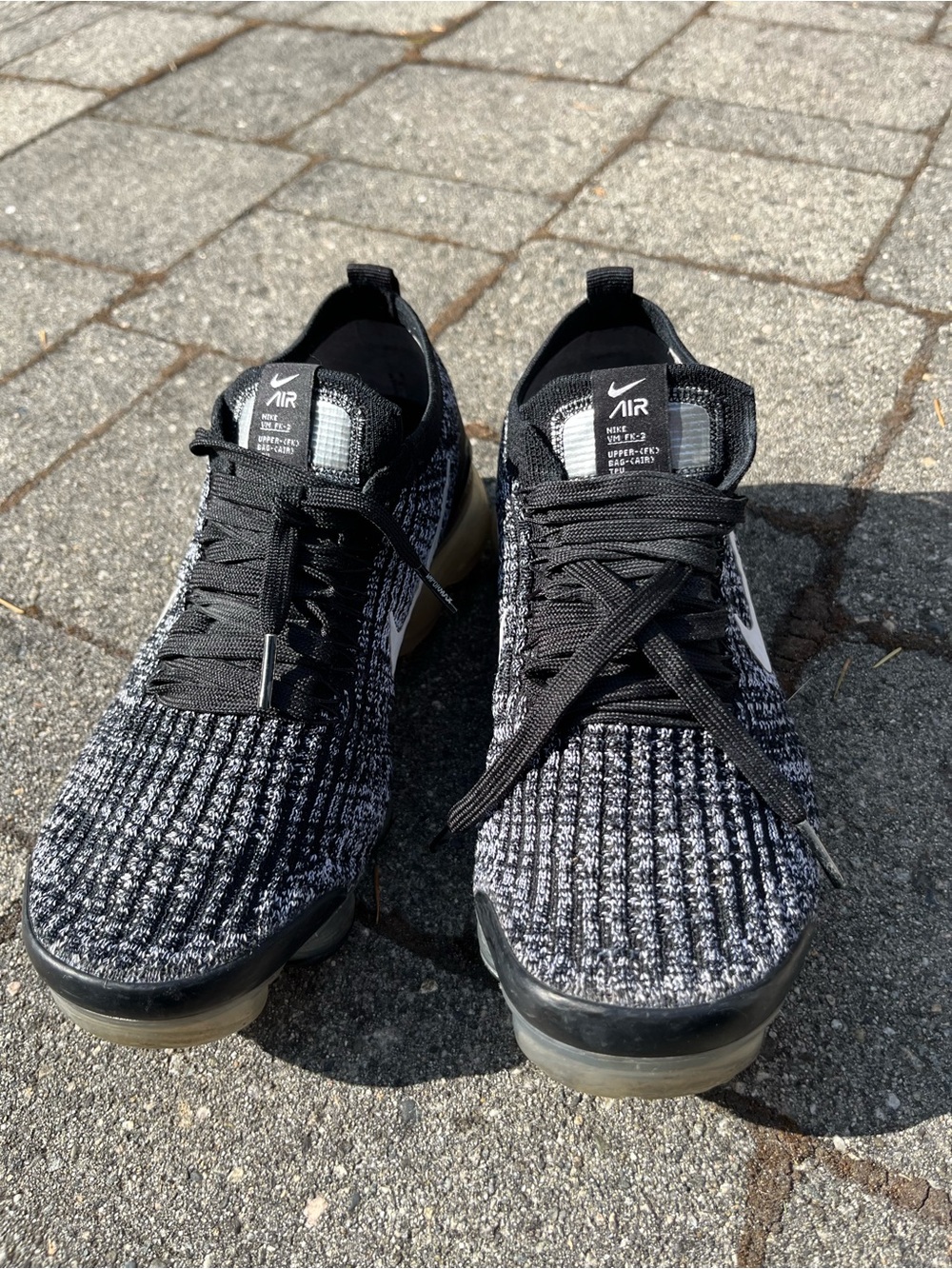 Nike Vapormax women’s  Black & Grey Flyknit Athletic Sneakers